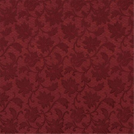 FINE-LINE 54 in. Wide Burgundy- Floral Jacquard Woven Upholstery Grade Fabric FI2933952